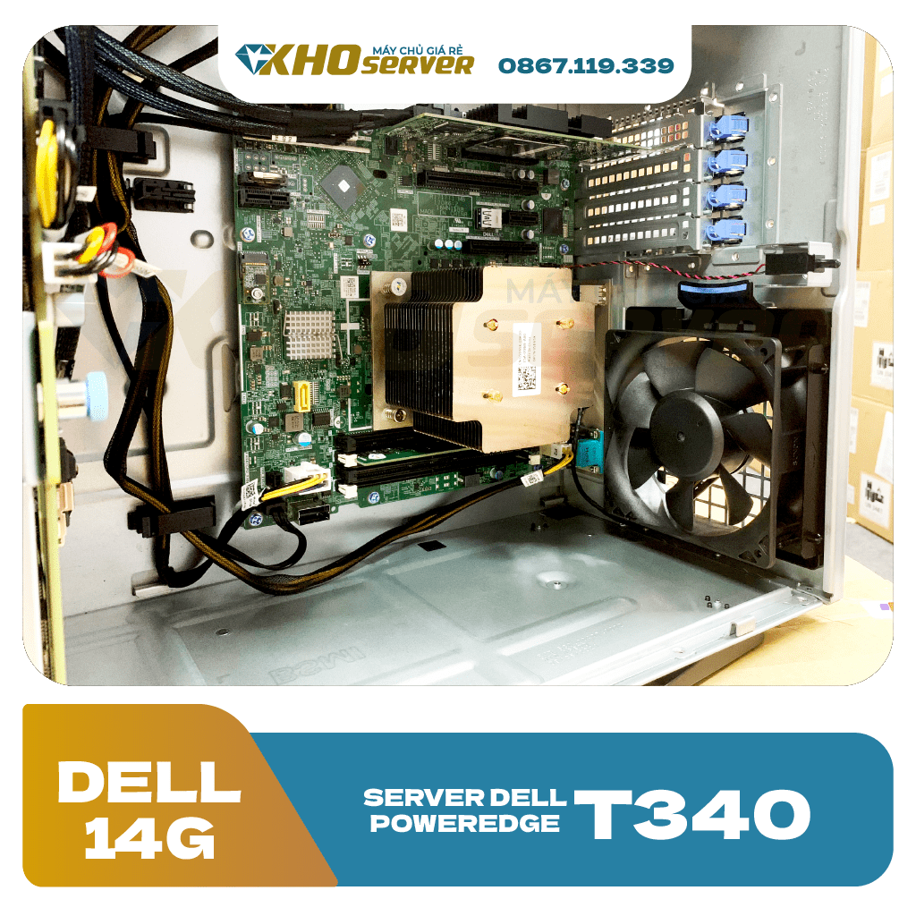 server dell poweredge T340 8x3.5 cũ