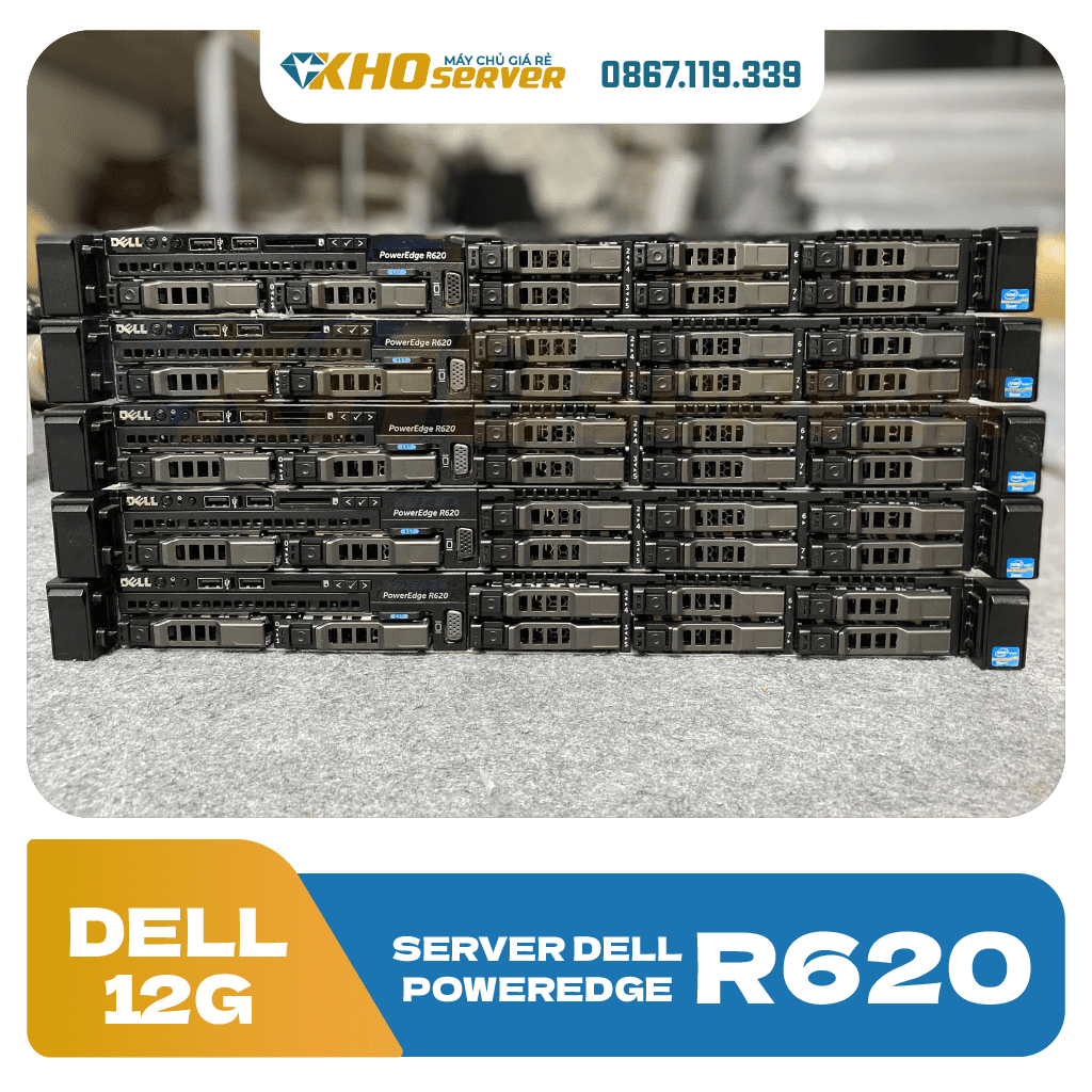 server dell poweredge r620 8x2.5 cũ