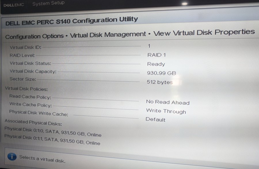 Hướng dẫn cài đặt RAID Server Dell R240 PERC S140