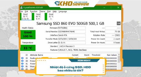 Nhiệt độ ổ cứng SSD, HDD bao nhiêu là tốt