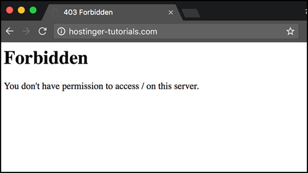 lỗi 403 Forbidden là gì