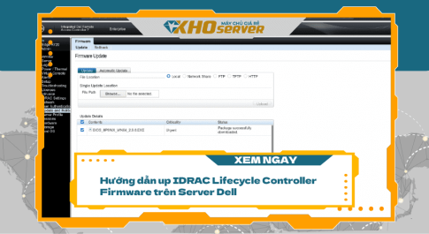 Hướng dẫn up idrac lifecycle controller dell