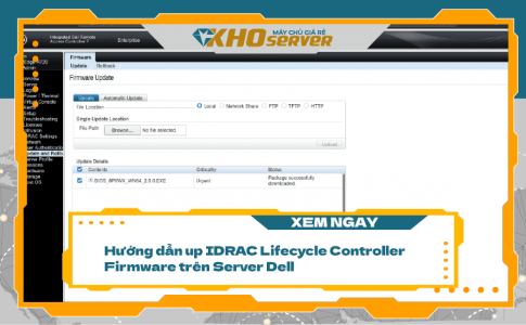 Hướng dẫn up idrac lifecycle controller dell