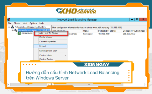 Hướng dẫn cấu hình Network Load Balancing trên Windows Server