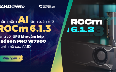 Phần mềm AI tính toán mở ROCm 6.1.3 cùng với GPU khe cắm kép Radeon PRO W7900 mạnh mẽ của AMD