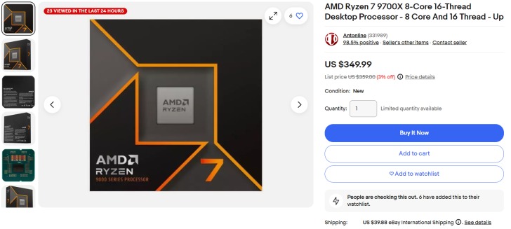 AMD Ryzen 9000 “Zen 5” giảm giá mạnh 12% trong tháng ra mắt