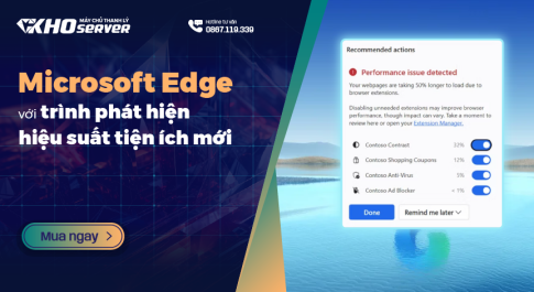 Microsoft Edge với trình phát hiện hiệu suất tiện ích mới