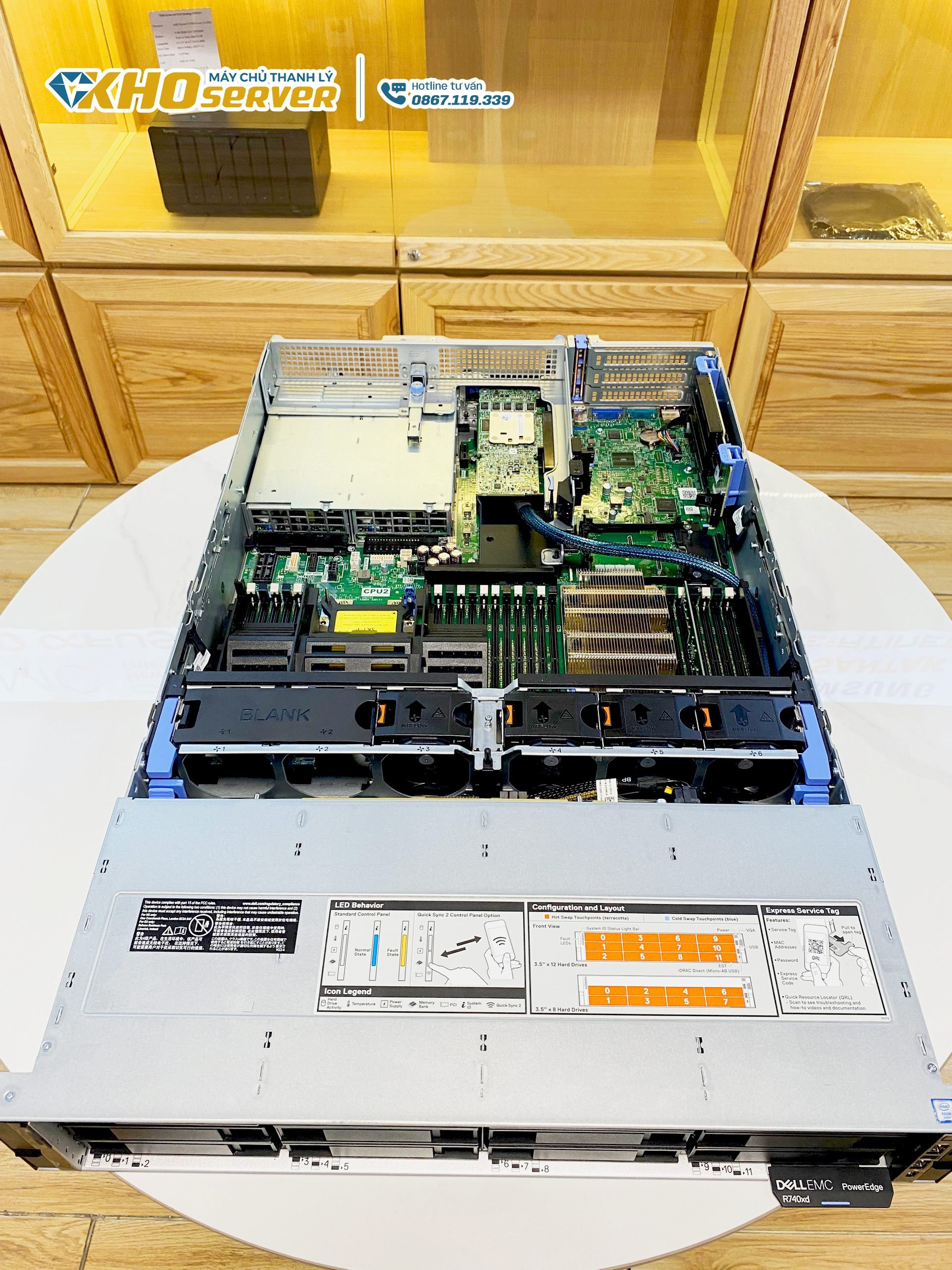 Review server Dell R740XD cũ 12X3.5"