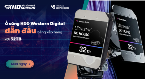 Ổ cứng HDD Western Digital dẫn đầu bảng xếp hạng với 32TB