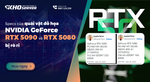 Thông số kỹ thuật của quái vật đồ họa NVIDIA GeForce RTX 5090 và RTX 5080 bị rò rỉ