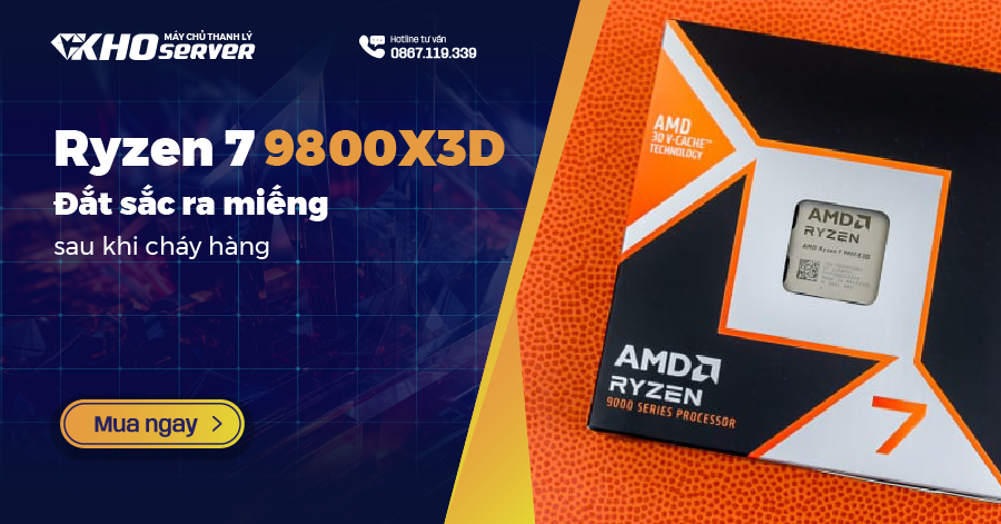 Ryzen 7 9800X3D - Đắt xắt ra miếng sau khi cháy hàng