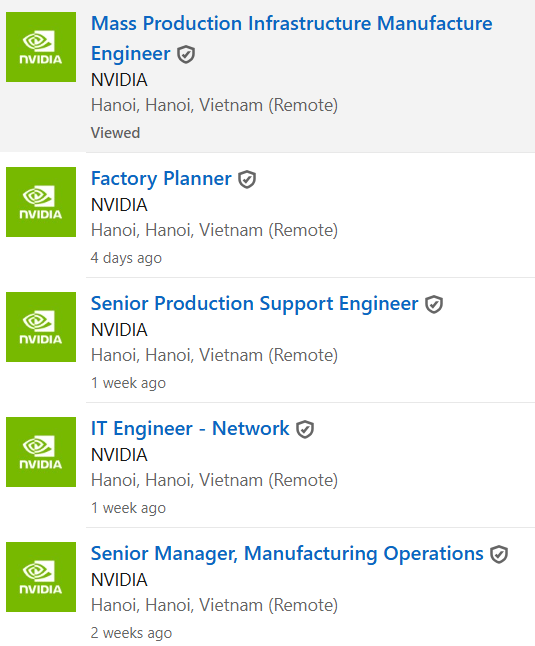 Nvidia bắt đầu tuyển dụng nhiều vị trí tại Việt Nam