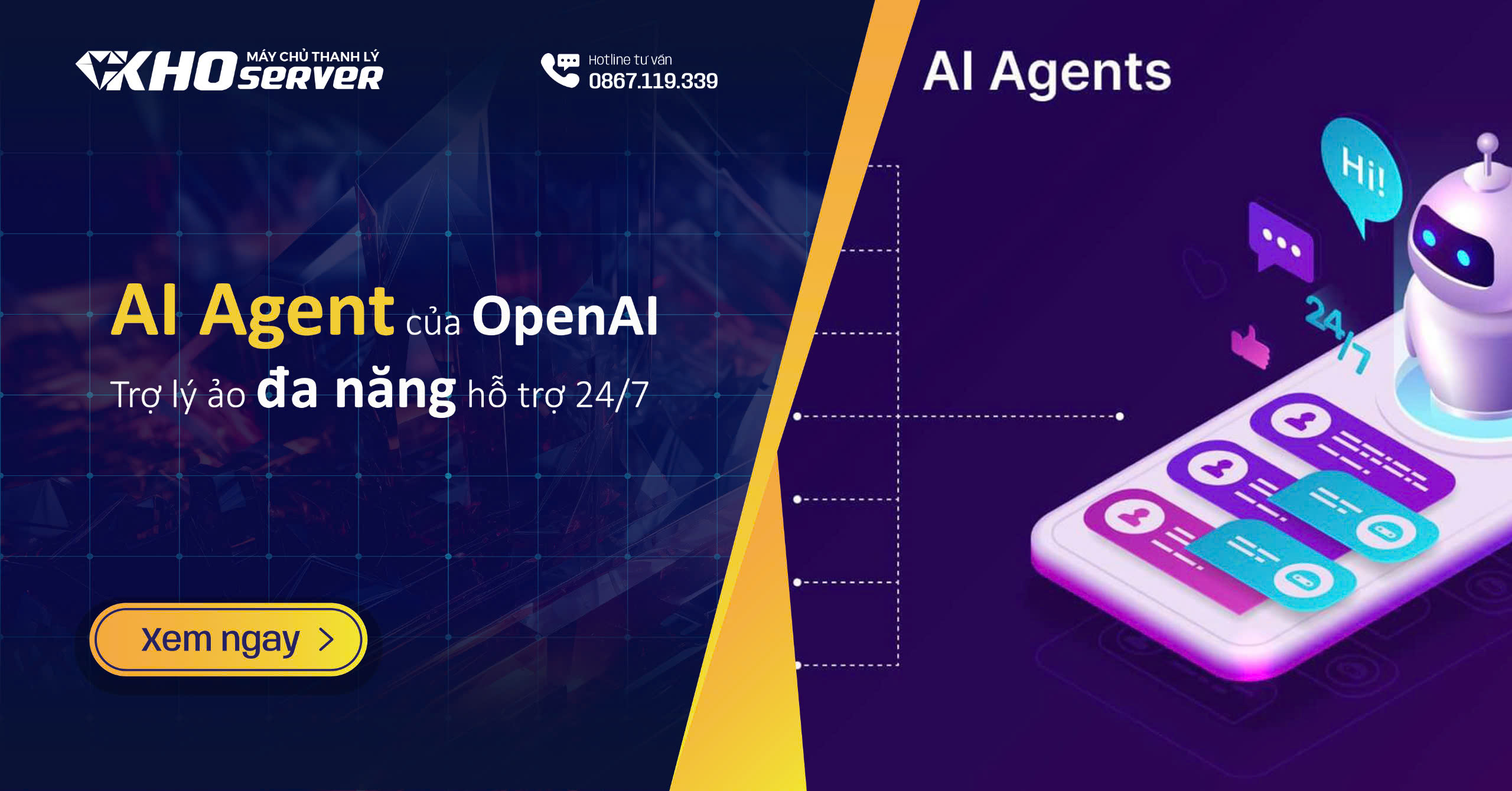 AI Agent - Trợ lý ảo đa năng hỗ trợ 24/7