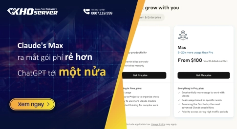 Claude's Max ra mắt gói phí rẻ hơn ChatGPT tới một nửa