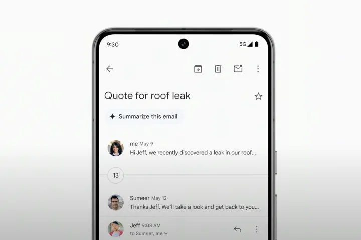 Google tóm tắt email trên Gmail cho Android và iOS 