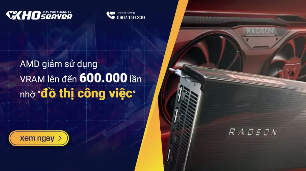 AMD giảm sử dụng VRAM đến 600.000 lần nhờ “đồ thị công việc”
