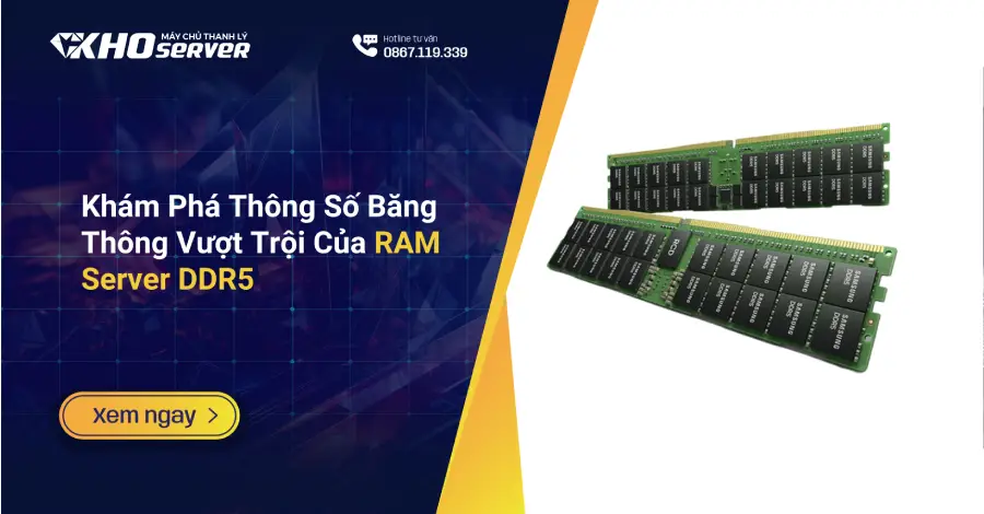 Khám Phá Thông Số Băng Thông Vượt Trội Của RAM Server DDR5