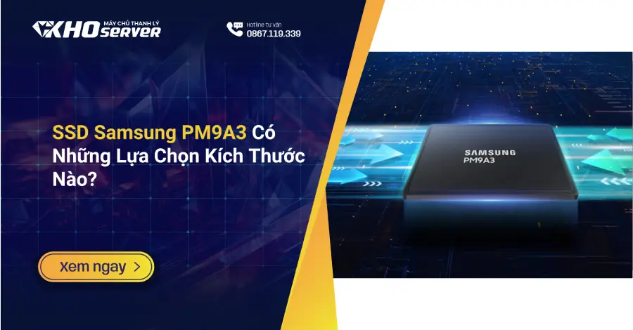SSD Samsung PM9A3 Có Những Lựa Chọn Kích Thước Nào