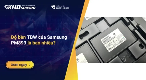 Độ bền TBW của Samsung PM893 là bao nhiêu?