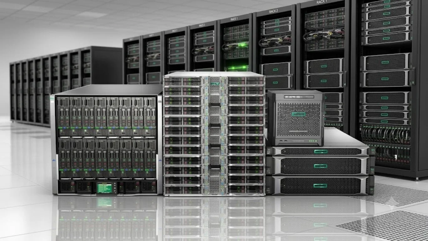 Cách Kiểm Tra Cấu Hình Khi Mua Thanh Lý Server HPE Giá Rẻ Kỹ thuật viên kiểm tra hệ thống lưu trữ trên server HPE doanh nghiệp