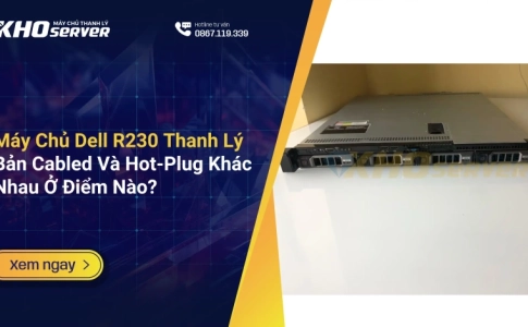 Máy Chủ Dell R230 Thanh Lý Bản Cabled Và Hot-Plug Khác Nhau Ở Điểm Nào