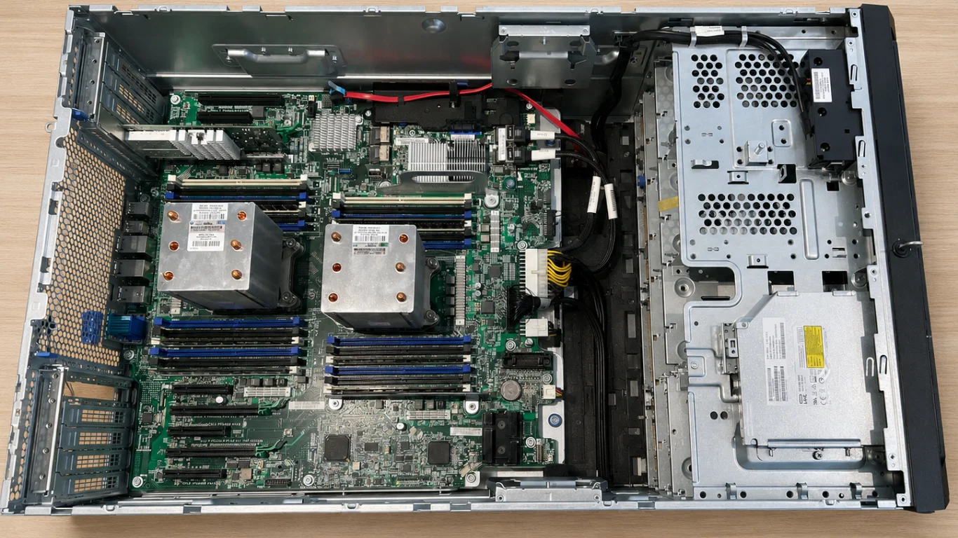 Máy chủ HPE ML350 cũ vận hành ổn định cho văn phòng doanh nghiệp