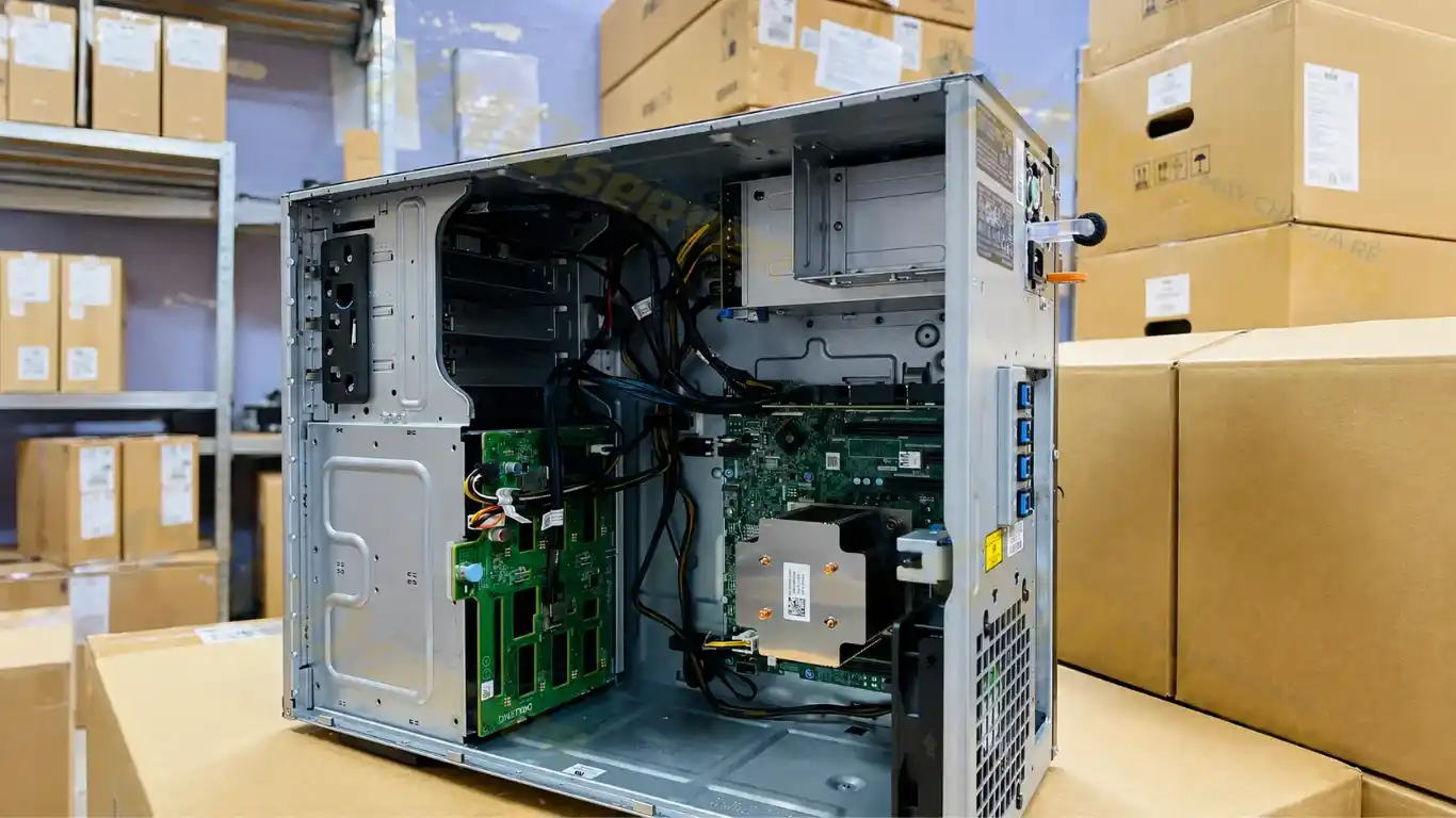 Server T340 Cũ Giá Rẻ Có Mở Rộng Và Nâng Cấp Được Không? Hệ thống ổ cứng, RAID và card mạng trên Dell T340 có thể mở rộng theo nhu cầu sử dụng