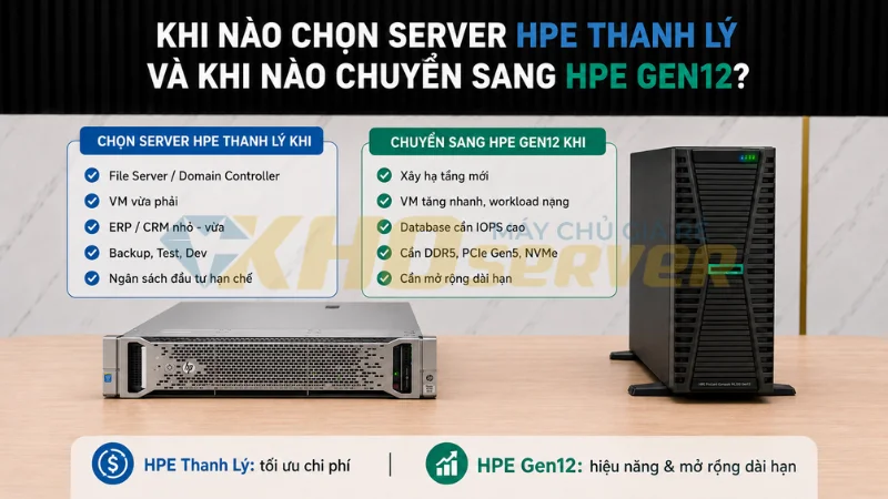 Khi nào nên chọn Server HPE Thanh Lý và khi nào nên chuyển sang HPE Gen12